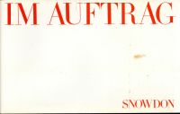 Snowdon, Im Auftrag. (Umschlag)