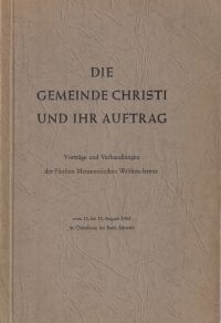Bender, Die Gemeinde Christi und ihr Auftrag. (Umschlag)