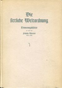 Winteler, Die sittliche Weltordnung (Umschlag)