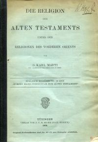 Marti, Die Religion des Alten Testaments unter den Religionen des Vorderen Orien (Umschlag)