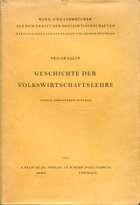 Salin, Geschichte der Volkswirtschaftslehre (Umschlag)