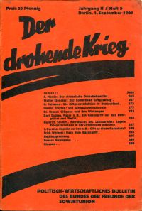 Der drohende Krieg. (Umschlag)