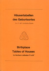 Koch, Häusertabellen des Geburtsortes für 0° - 60° nördl. Breite bei einer Ekli (Umschlag)
