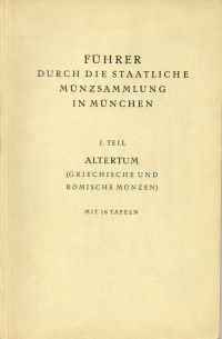 Bernhart, Führer durch die staatliche Münzsammlung in München. (Umschlag)
