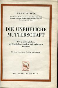 Binder, Die uneheliche Mutterschaft. (Umschlag)