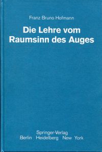 Hofmann, Die Lehre vom Raumsinn des Auges. (Umschlag)