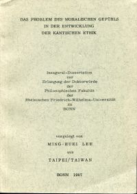 Lee, Das Problem des moralischen Gefühls (Umschlag)