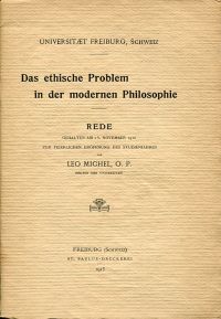 Michel, Das ethische Problem in der modernen Philosophie. (Umschlag)