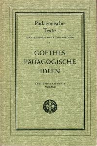 Flitner, Goethes pädagogische Ideen. (Umschlag)