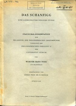 Nigg, Das Schanfigg. (Einband)