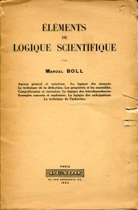 Boll, Elements de logique scientifique. (Umschlag)