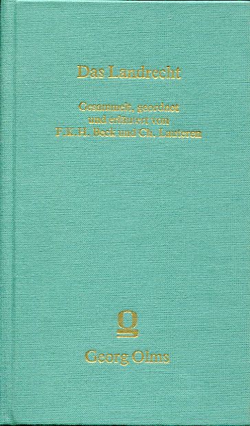 [Beck, Das Landrecht oder die eigentümlichen bürgerlichen Rechte und Sitten der (Einband)