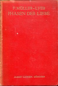 Müller-Lyer, Phasen der Liebe. (Umschlag)