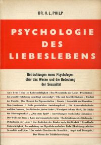 Philp, Psychologie des Liebeslebens. (Umschlag)