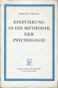 Traxel, Einführung in die Methodik der Psychologie. (Umschlag)