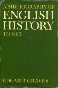 Gross, A Bibliography of English History to 1485. (Umschlag)
