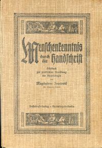 Jvanovic, Menschenkenntnis durch die Handschrift. (Umschlag)