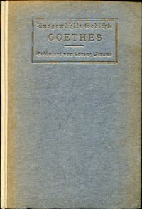 Goethe, Ausgewählte Gedichte Goethes. (Umschlag)
