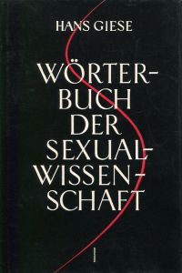 Giese, Wörterbuch der Sexualwissenschaft. (Umschlag)
