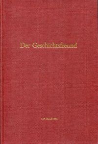 Der Geschichtsfreund, 147. Band 1994. (Umschlag)