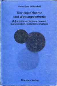 Hohendahl, Sozialgeschichte und Wirkungsästhetik. (Umschlag)