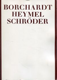 Tgahrt, Rudolf Borchardt, Alfred Walter Heymel, Rudolf Alexander Schröder. (Umschlag)