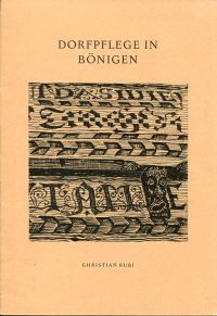 Rubi, Dorfpflege in Bönigen. (Umschlag)
