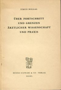 Bollag, Ueber Fortschritt und Grenzen ärztlicher Wissenschaft und Praxis. (Umschlag)