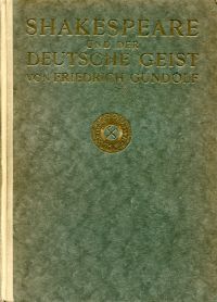 Gundolf, Shakespeare und der deutsche Geist. (Umschlag)