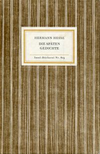 Hesse, Die späten Gedichte. (Umschlag)