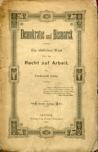 Gilles, Demokratie und Bismarck. (Umschlag)
