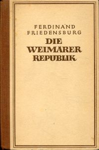 Friedensburg, Die Weimarer Republik. (Umschlag)