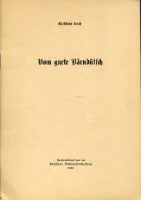 Lerch, Vom guete Bärndütsch. (Umschlag)