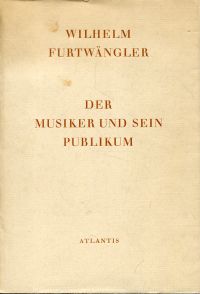 Furtwängler, Der Musiker und sein Publikum. (Umschlag)