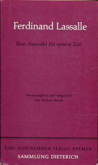 Hirsch, Ferdinand Lassalle. (Umschlag)