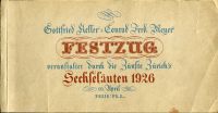 Eschmann, Ein Festzug, dem Gedächtnis unserer Dichter Gottfried Keller und Conra (Umschlag)