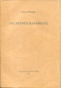 Strahm, Die Berner Handfeste. (Umschlag)