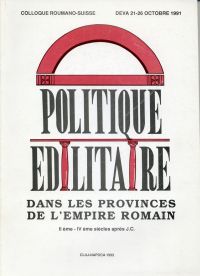 La politique édilitaire dans les provinces de l'empire romain. (Umschlag)