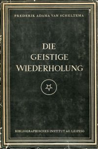 Adama van Scheltema, Die geistige Wiederholung. (Umschlag)