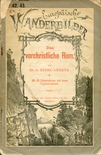 Henne-Am Rhyn, Das vorchristliche Rom. (Umschlag)