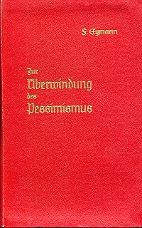 Eymann, Zur Überwindung des Pessimismus. (Umschlag)