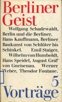 Berliner Geist. (Umschlag)
