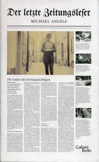 Angele, Der letzte Zeitungsleser. (Umschlag)