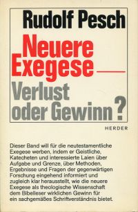 Pesch, Neuere Exegese. (Umschlag)