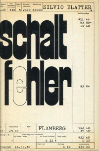 Blatter, Schaltfehler. (Umschlag)