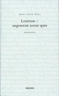 Züsli, Leiseton - augenwut zornt spitz. (Umschlag)