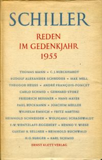 Schiller. (Umschlag)