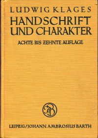 Klages, Handschrift und Charakter. (Umschlag)