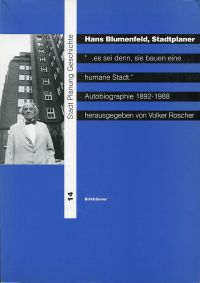 Roscher, Hans Blumenfeld, Stadtplaner. (Umschlag)