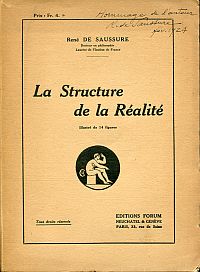 Saussure, La structure de la réalité. (Umschlag)